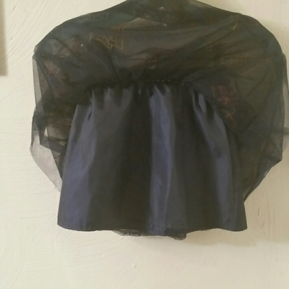 Cat & Jack lined navy blue tulle skirt w/kites,4/5 - Picture 5 of 7